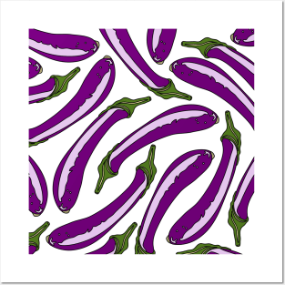 Violet Blue Eggplants Posters and Art